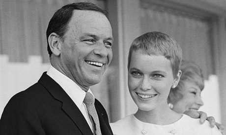 Frank Sinatra and Mia Farrow shortly after their wedding in 1966
