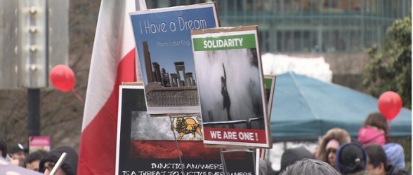تجمع ایرانیان مقیم ونکوور در حمایت از اعتراضات داخلی به خشونت کشیده شد(فیلم)