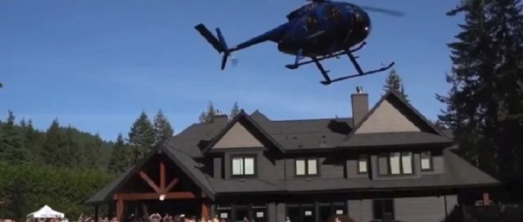 هلیکوپترها و مهمانان پارتی لوکس، آرامش دهکده نزدیک ونکوور را به هم زدند
