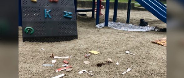 نگرانی شدید مادر ونکووری بعد از پیدا کردن سرنگ استفاده شده در زمین بازی بچه ها