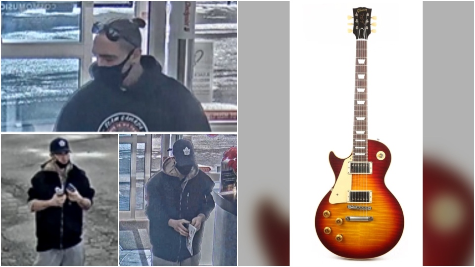 پلیس یورک در جستجوی سارقی است که گیتار 8000 دلاری را داخل شلوارش پنهان کرد !